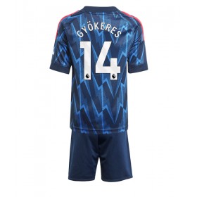 Dětské fotbalový komplet Arsenal Viktor Gyokeres #14 Venkovní košile 2025-26 Krátkým Rukávem